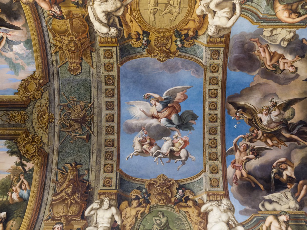 Allegorie du Soleil, Galerie doree kasasının freski, Francois Perrier (1594-1649), 1645. Banque de France. Hotel de Toulouse, eski hotel de la Villiere, Paris - Hotel de Toulouse, headq by Unknown