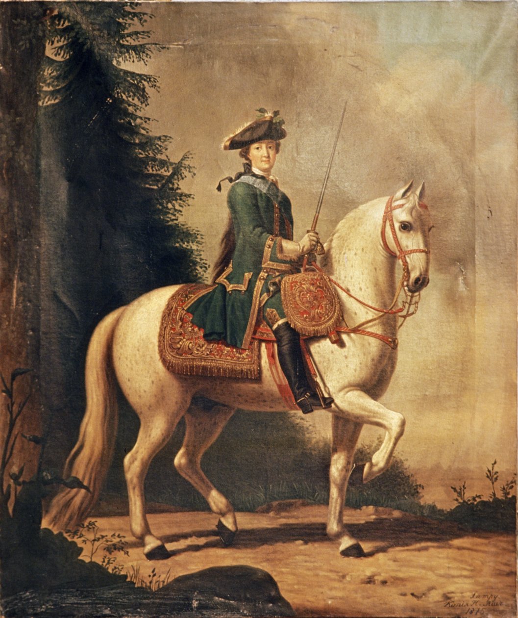 V, Eriksen, 1762 tarafından At Sırtında Büyük Catherine