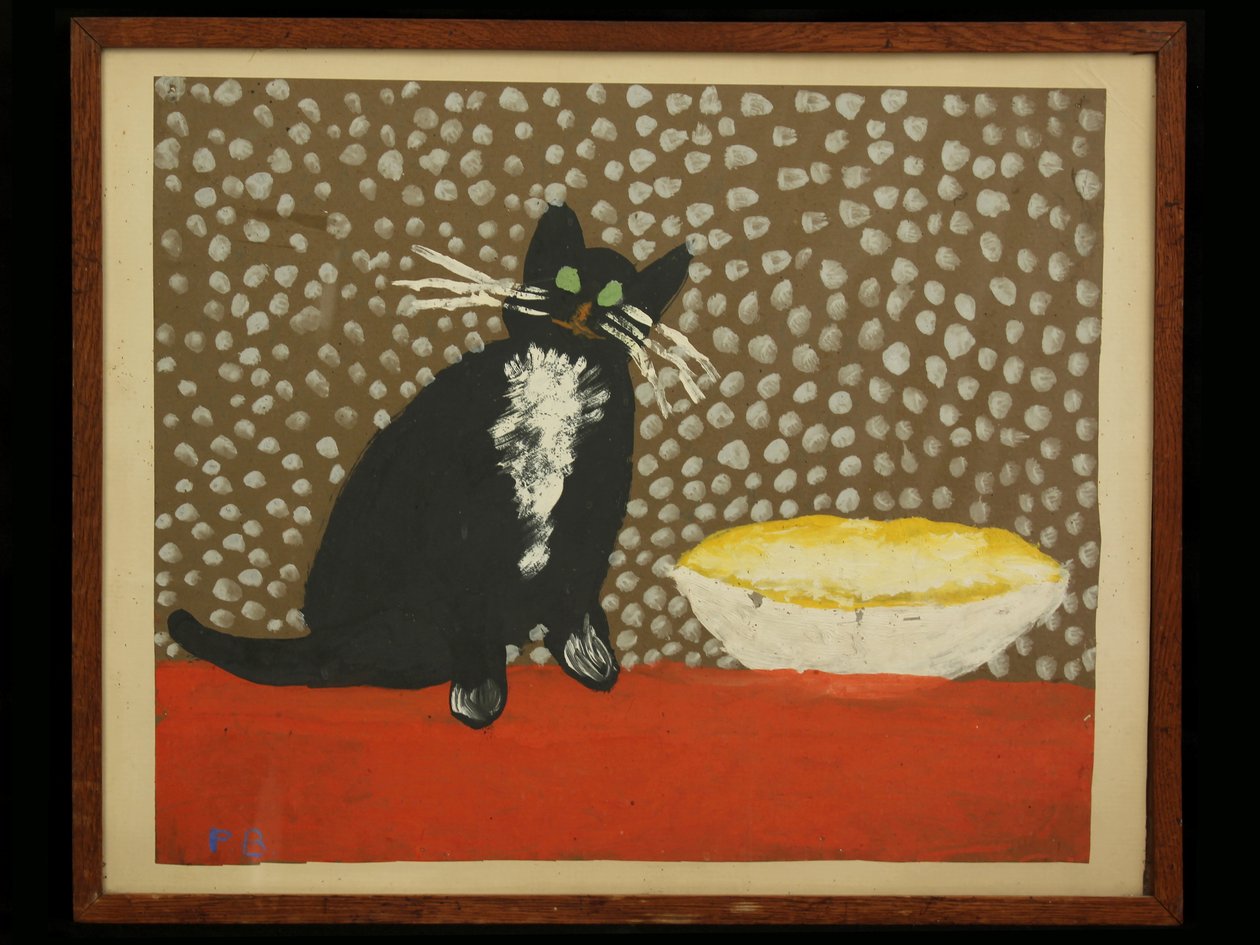 Kedi, Pat Berrisford, 6 yaşında, 1948 (kağıt üzerine poster boyası) by Unknown