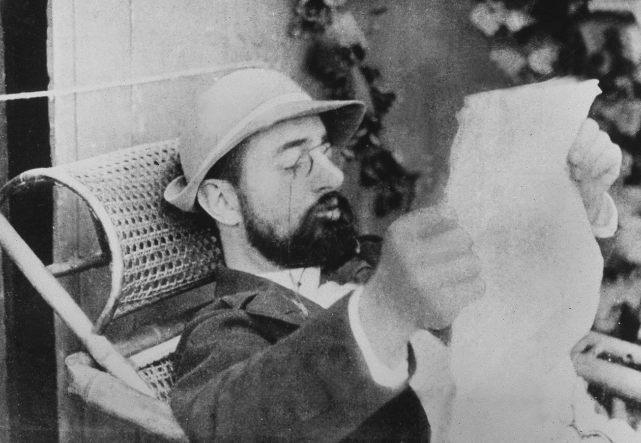 Fransız Ressam Henri De Toulouse-Lautrec (1864-1901) Okuma Kağıdı, Fotoğraf Alfred Natanson