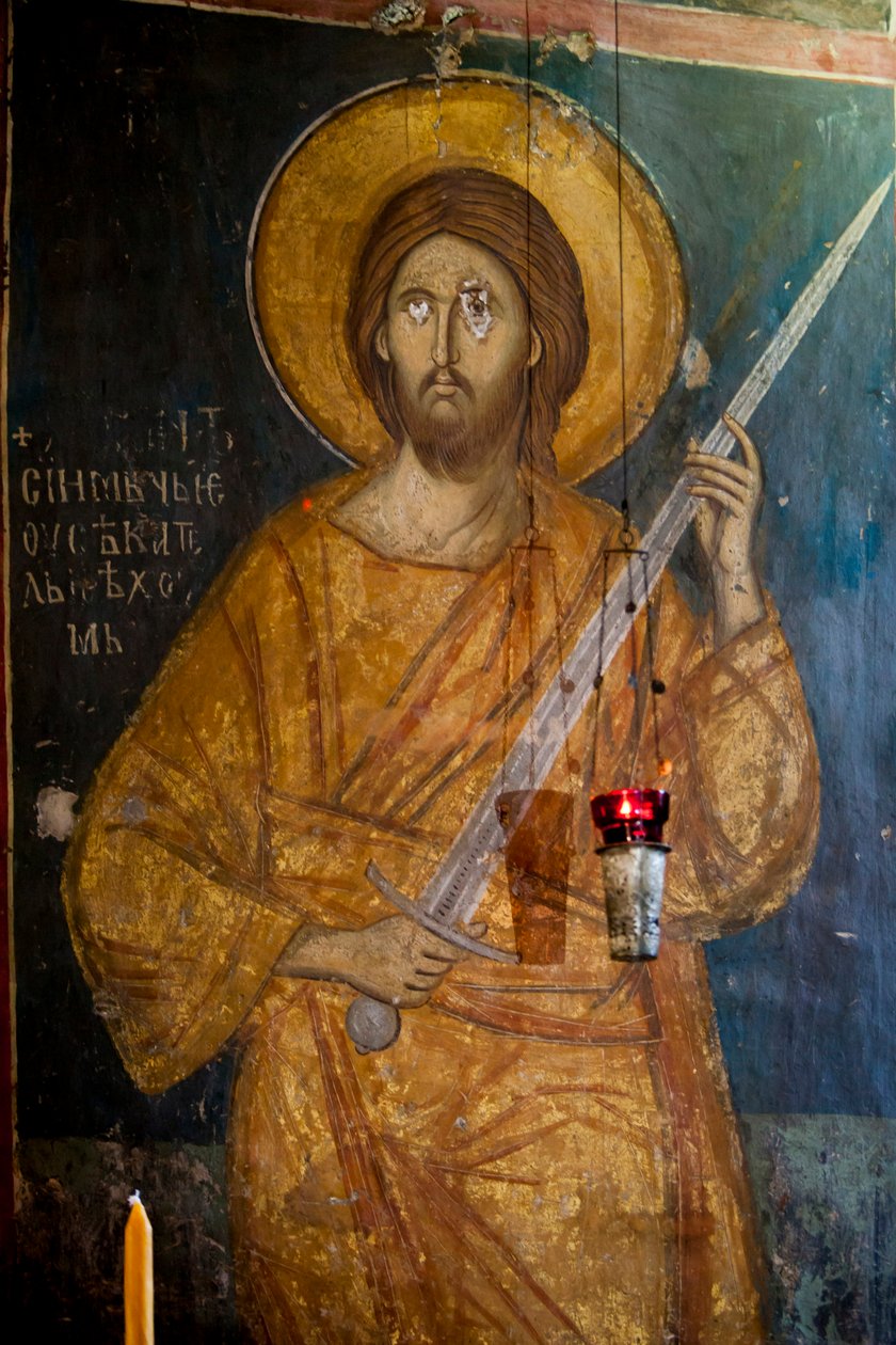 Decani manastırının kilisesinin nefsindeki fresk by Unknown