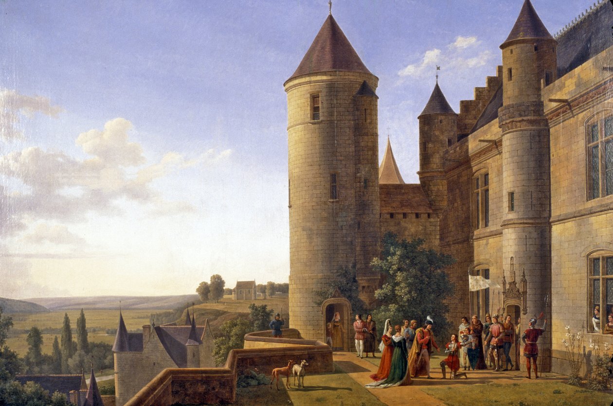 Indre & Loire N * 183 - Chateau de Loches - Charles VII ve Joan of Arc a Loches Toplantısı - Alexandre Millin du Perreux (1764-1843) by Unknown