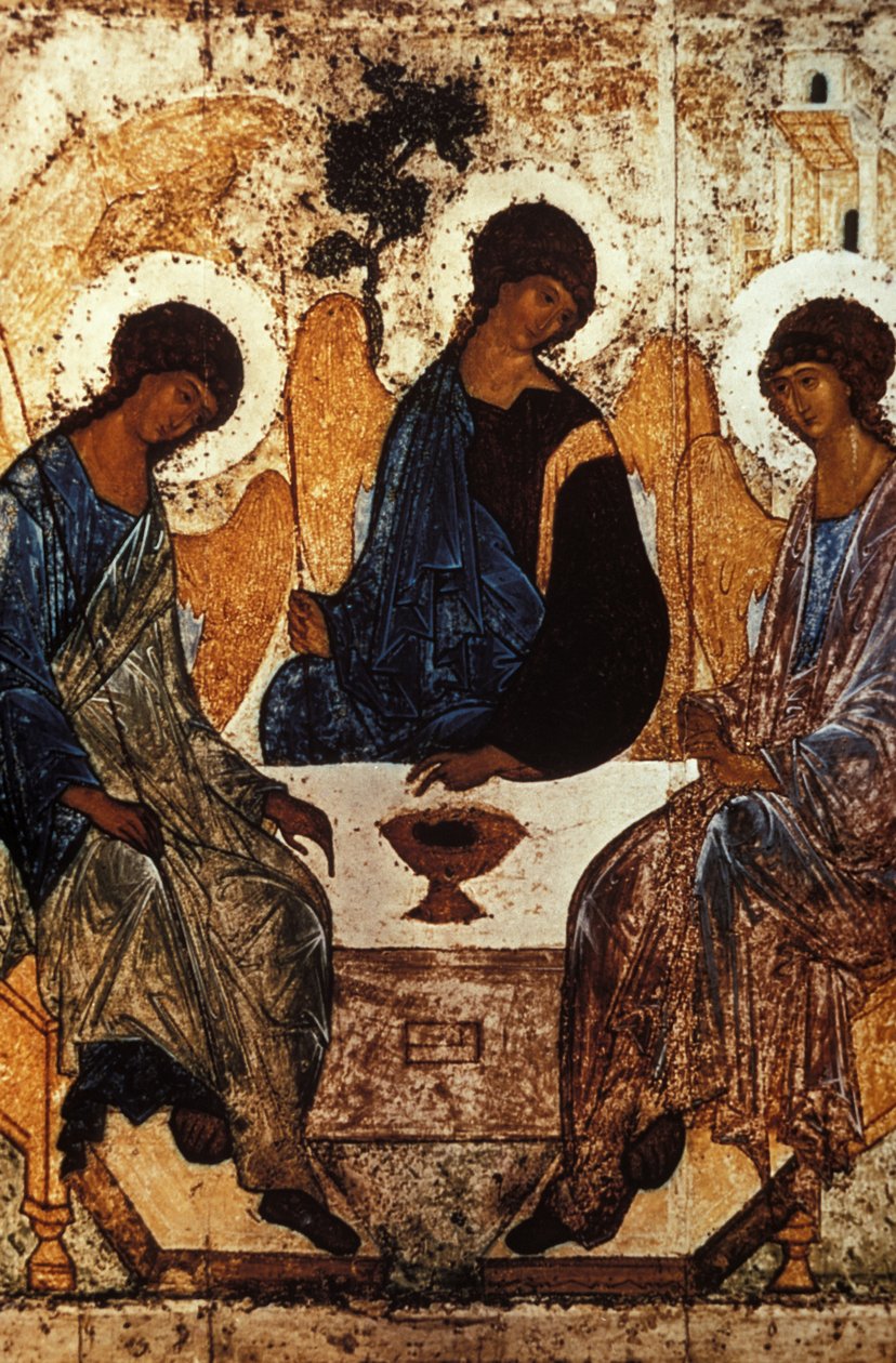 Eski Ahit Trinity, Andrei Rublev, C, 1410 - 1420, Panelde Tempera. by Unknown