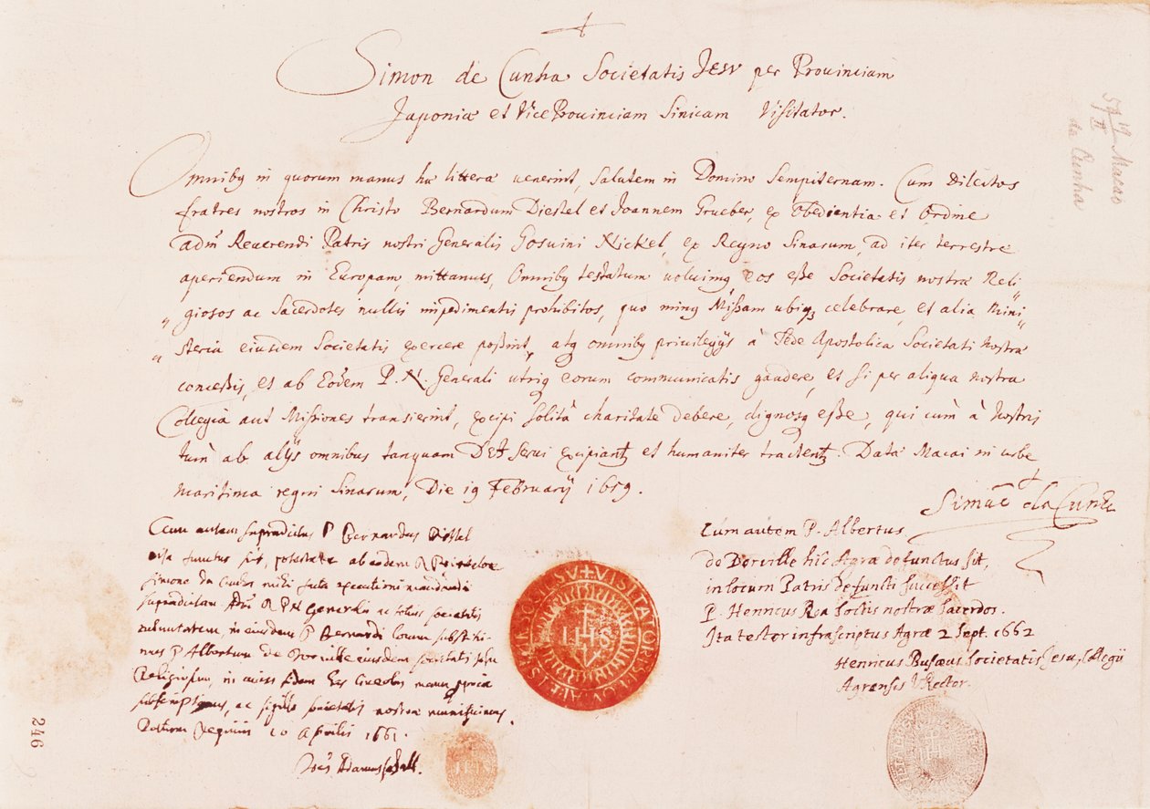 Johann Grueber ve Bernhard Diestel