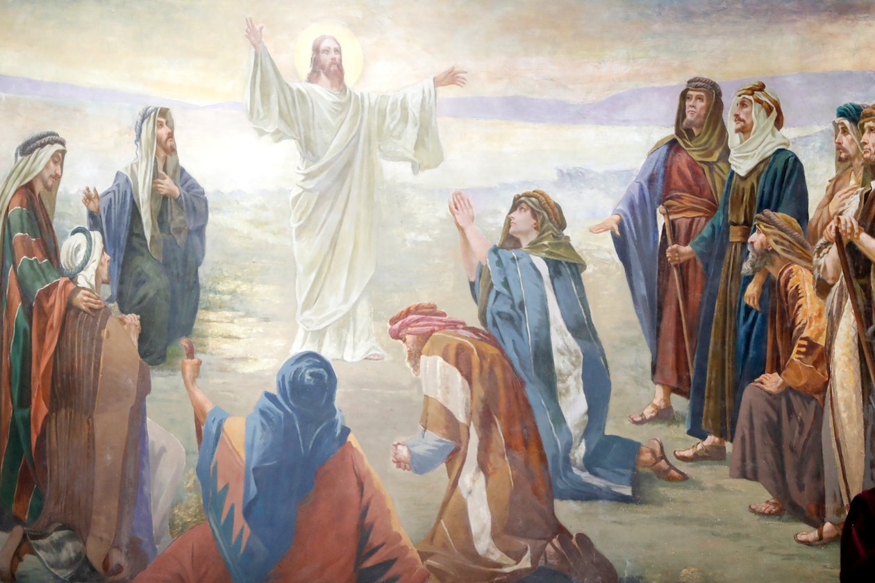 Saint-Grat Kilisesi, Resim, İsa: Dağdaki Vaaz, Valgrisenche, İtalya by Unknown