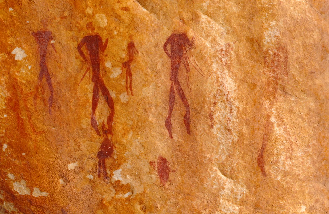 San (Bushmen) kaya resimleri, Cedarburg, Western Cape by Unknown