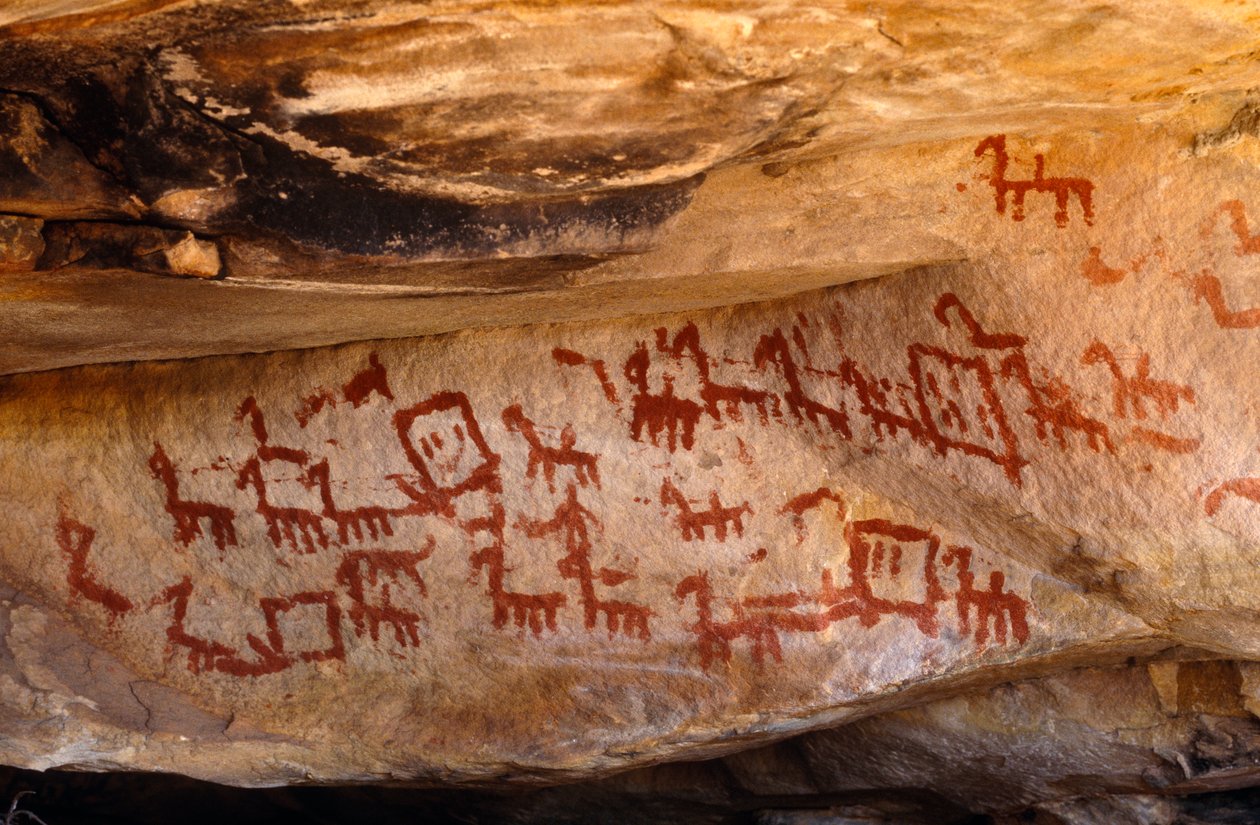 San (Bushmen) kaya resimleri, Cedarburg, Western Cape by Unknown