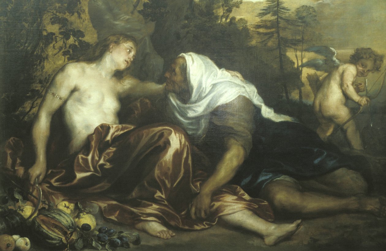 Vertumnus ve Pomona tablosu, Van Dyck sanat eseri, Palazzo Bianco, Cenova, Ligury, İtalya by Unknown