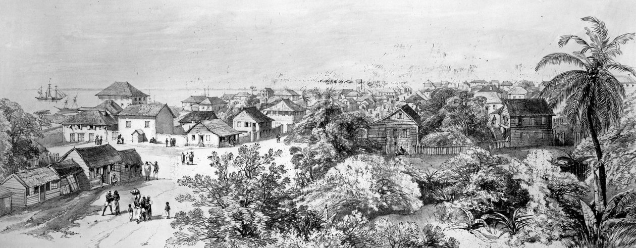 Freetown, Sierra Leone (gravür) by English School