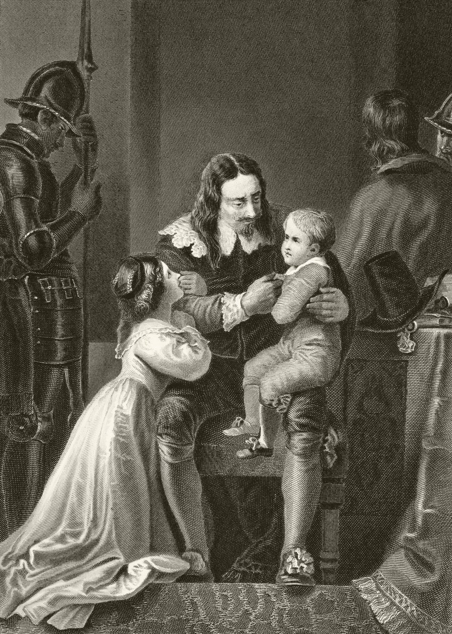 King Charles I of England bidding farewell to his children before his execution, from 