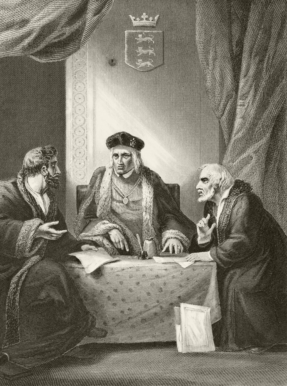 Sir Richard Empson ve Edmund Dudley ile birlikte İngiltere Kralı VII. by English School