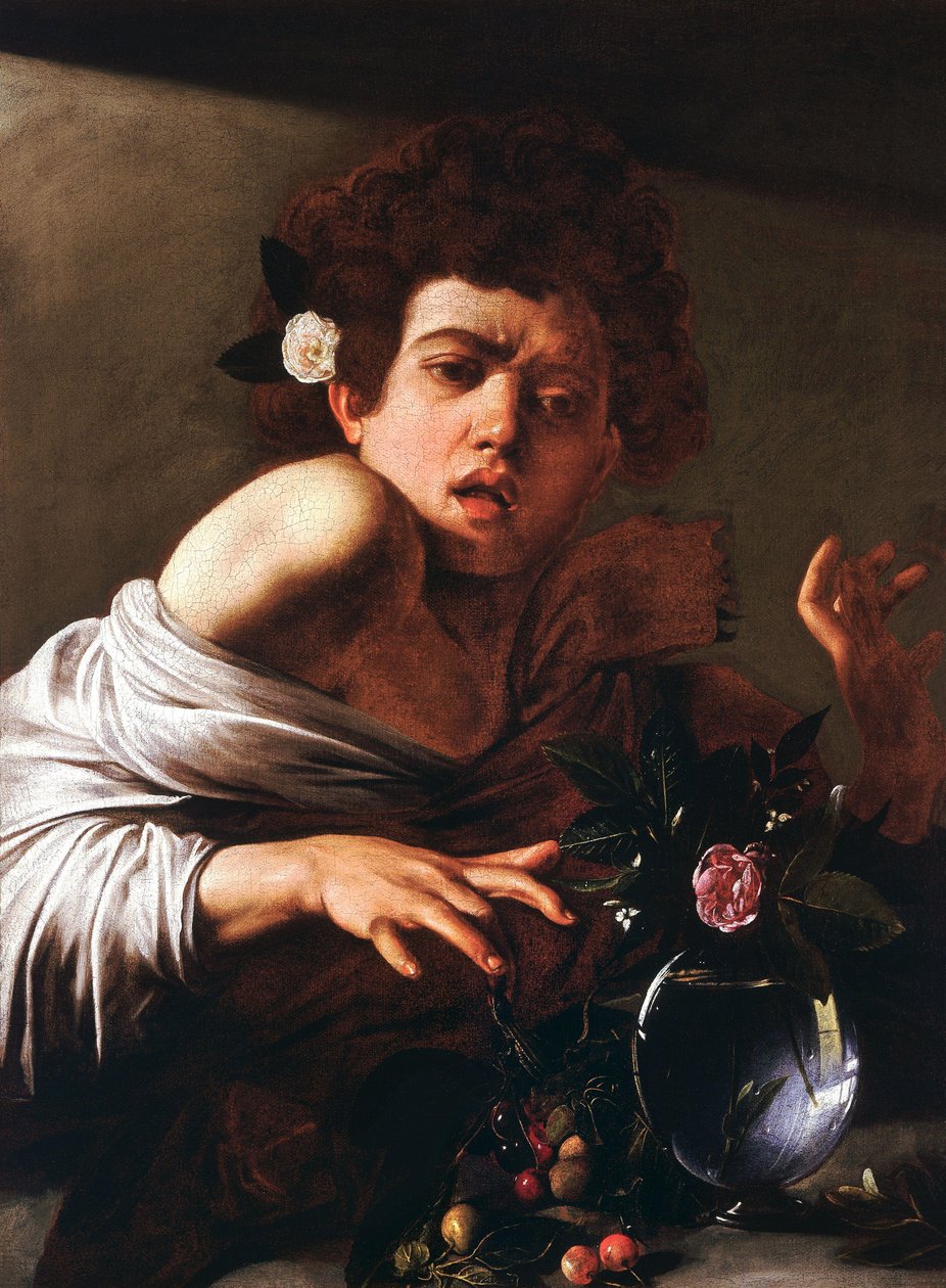 Kertenkele tarafından ısırılan çocuk by Michelangelo Merisi Caravaggio