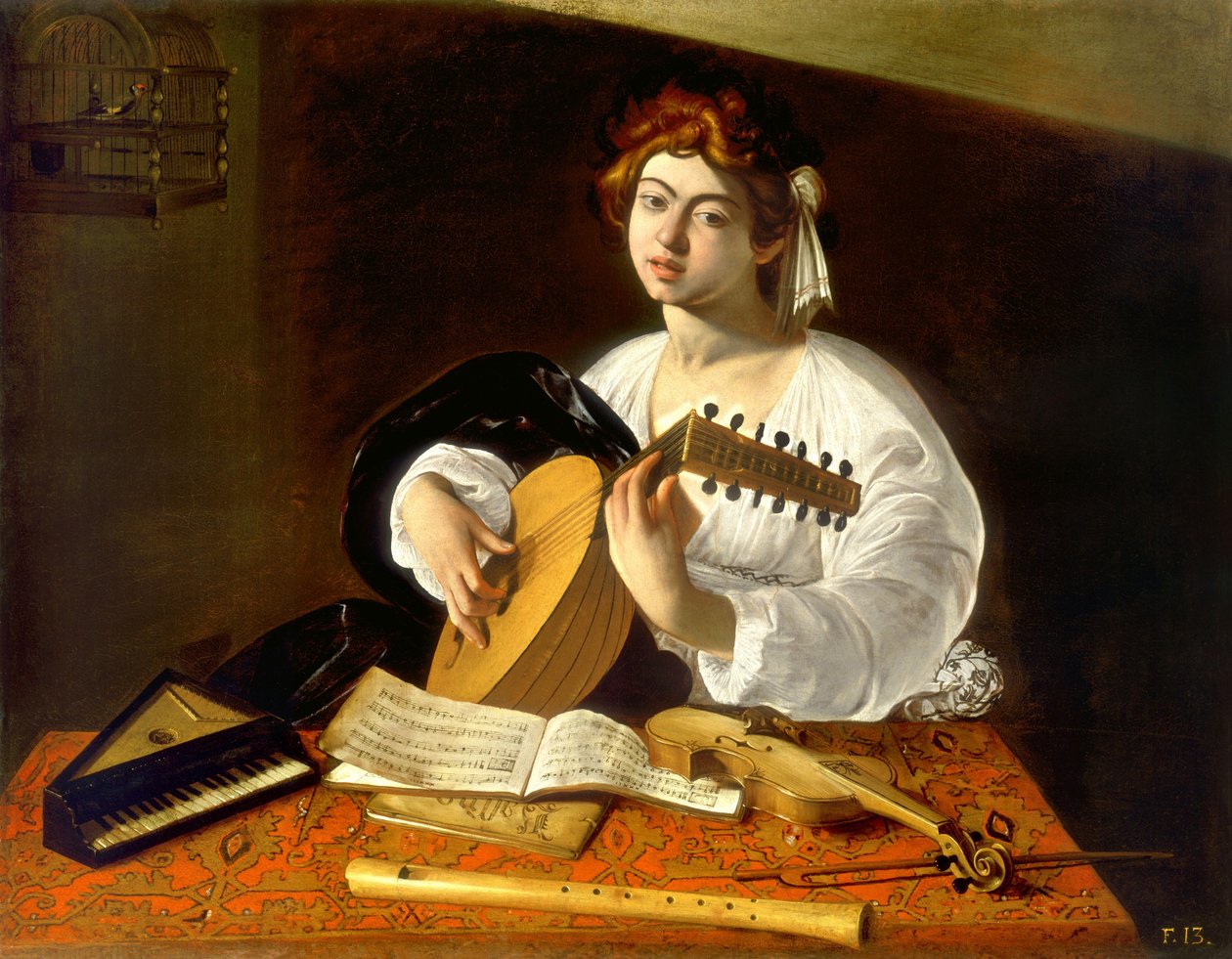 Ud Oyuncusu by Michelangelo Merisi Caravaggio