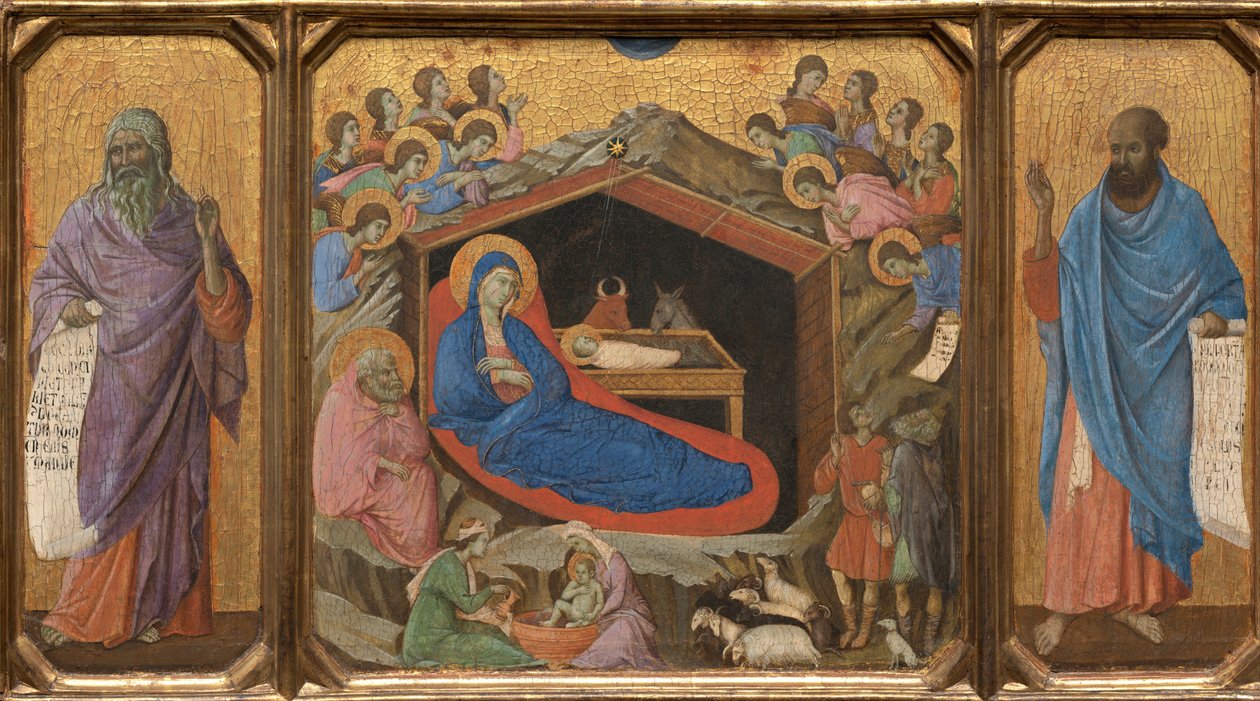 Peygamberler İşaya ve Hezekiel ile Doğuş by Duccio di Buoninsegna