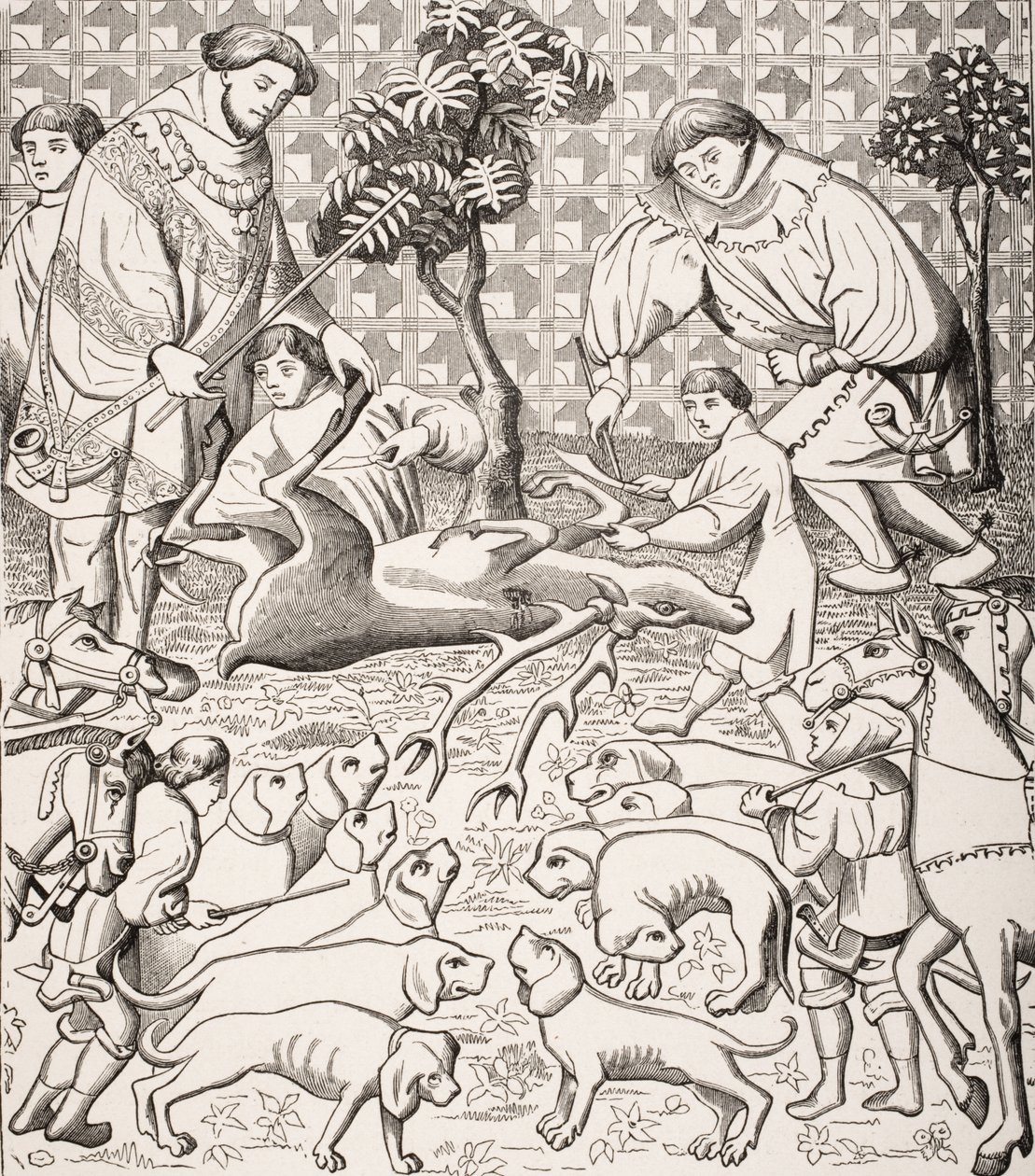 Bir Geyiğin Derisini Derisi ve Kesilmesinin Yolu, 15. yüzyıldan sonra Gaston Phoebus