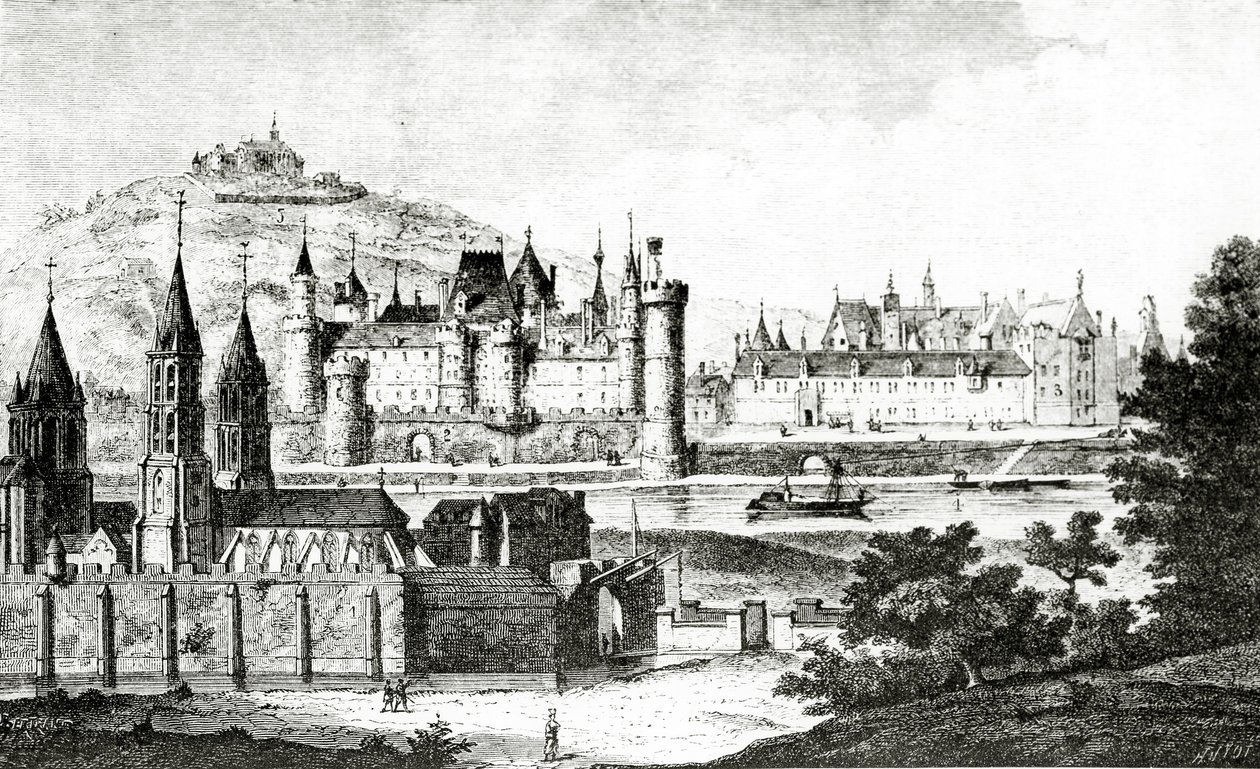 View of Saint-Germain-des-Pres and of the Pre-aux-Clercs during the reign of Charles V, from 