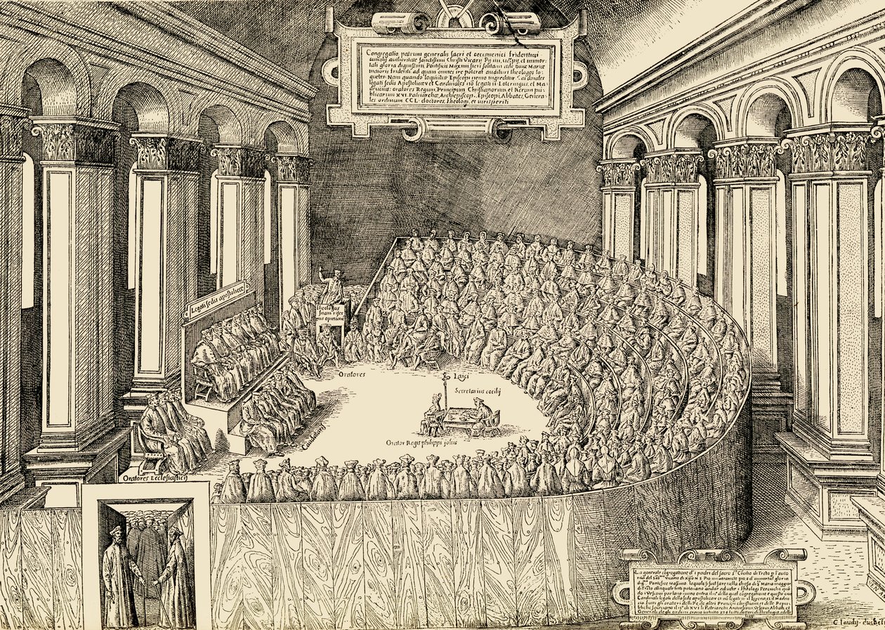Trent Konseyi (1545-63) (gravür) by Italian School