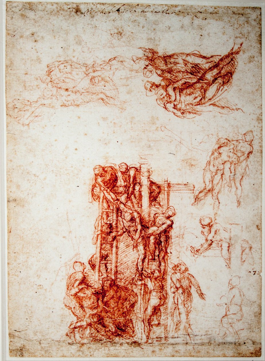Haçtan Bir İfade için Çalışmalar by Michelangelo Buonarroti