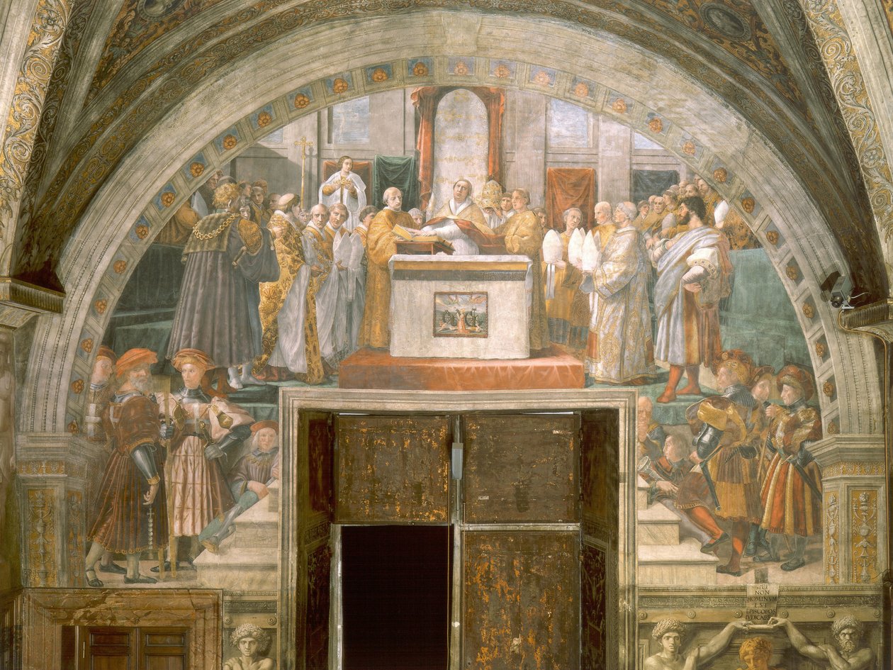 Justificación de León III by Raffaello Sanzio Raphael