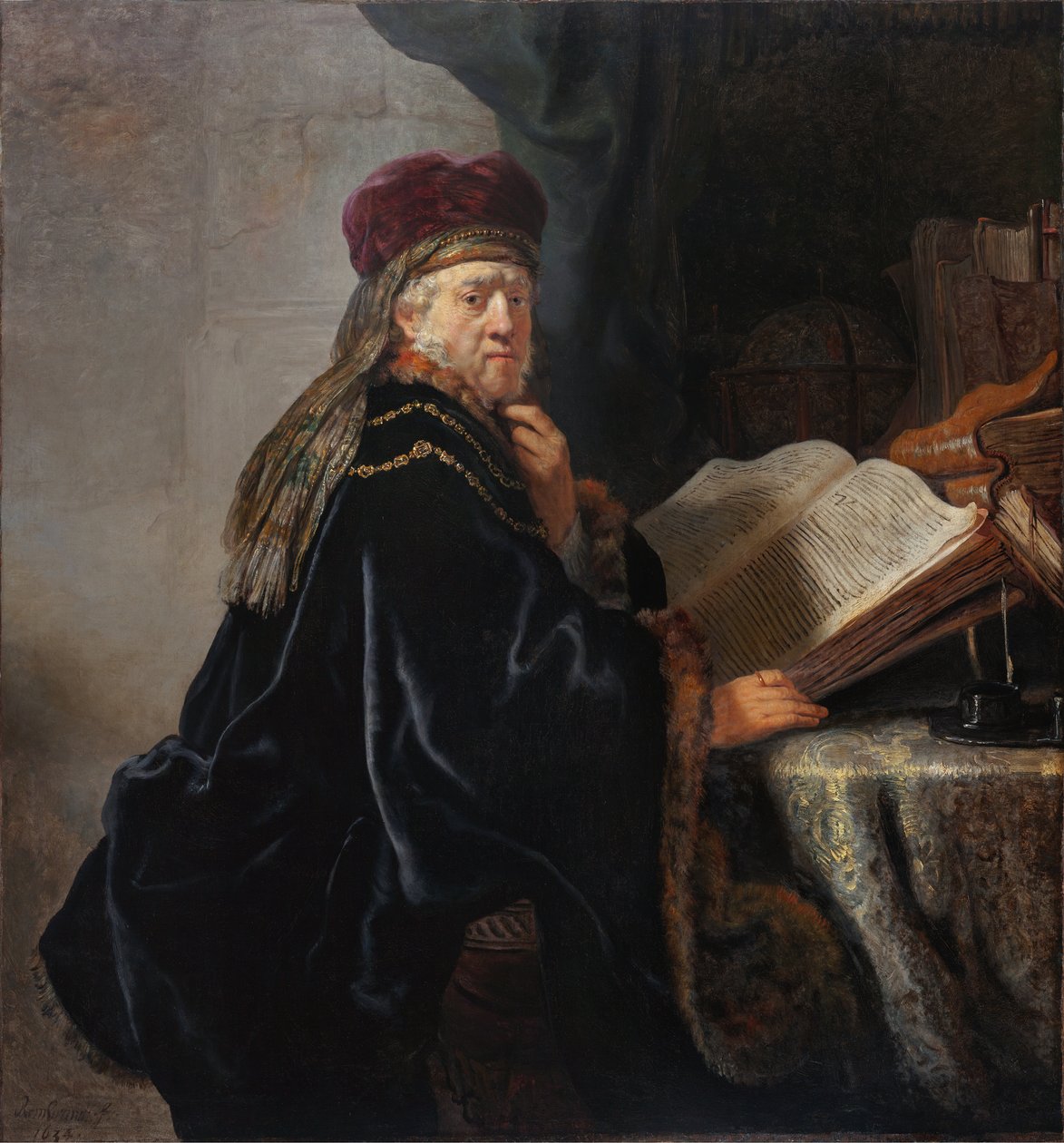 Çalışma odasında bir bilim adamı by Rembrandt van Rijn