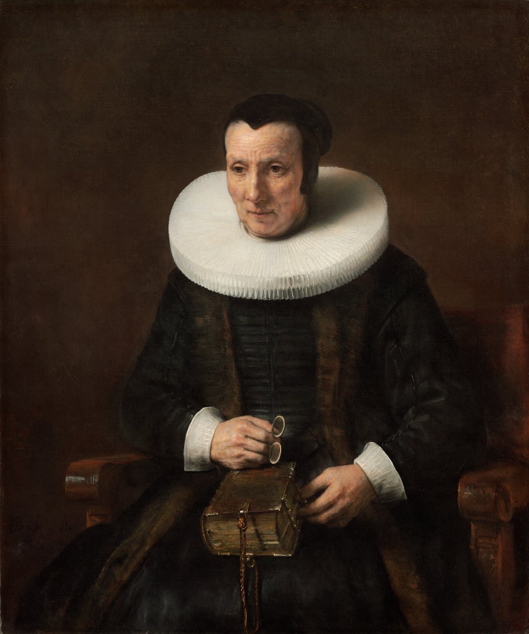 Yaşlı kadın bir kitapla by Rembrandt van Rijn