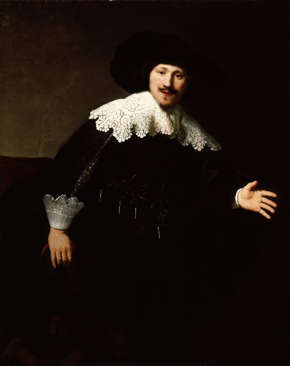 Sandalyesinden Yükselen Bir Adamın Portresi by Rembrandt van Rijn