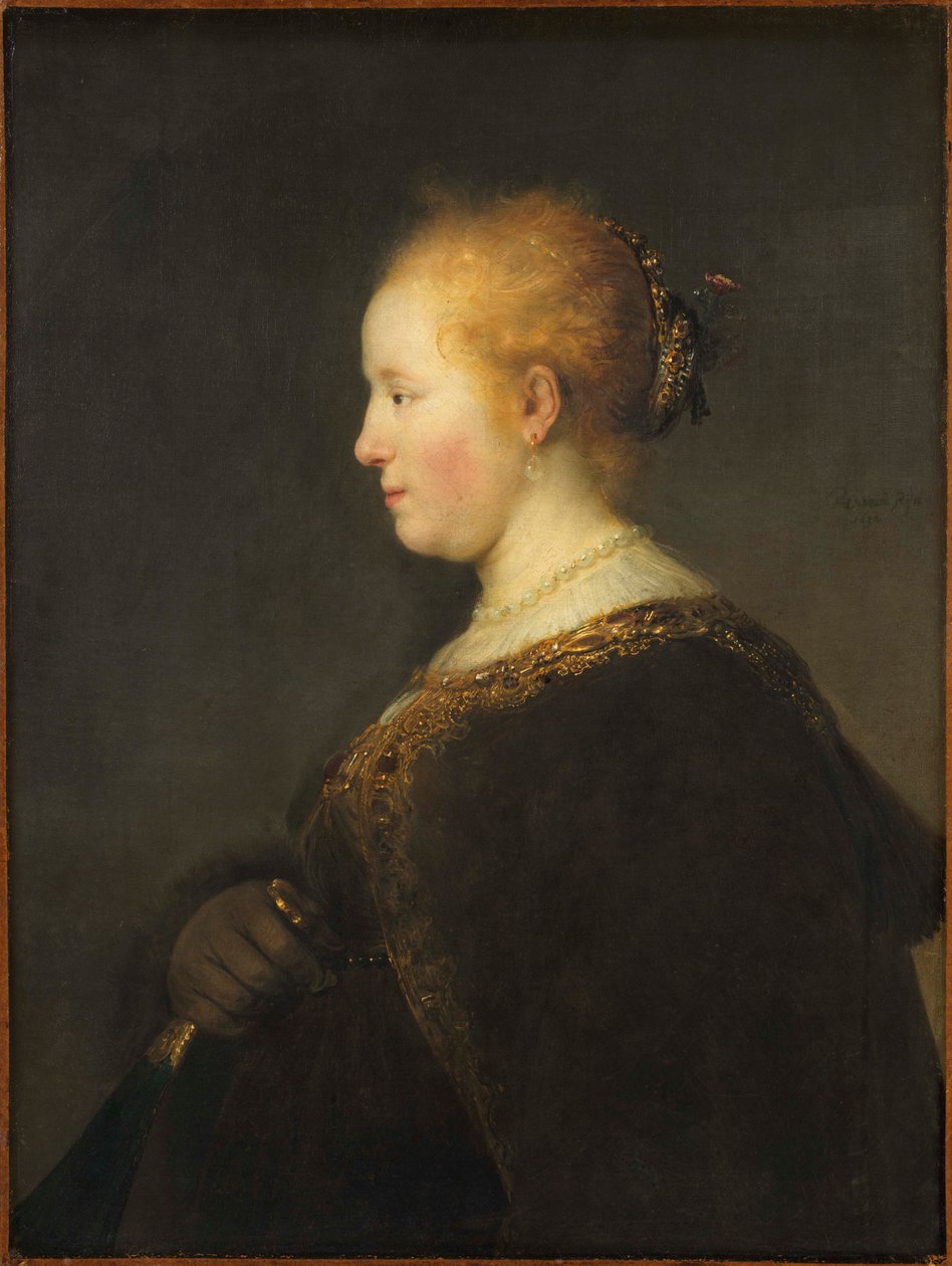 Profildeki genç kadın by Rembrandt van Rijn