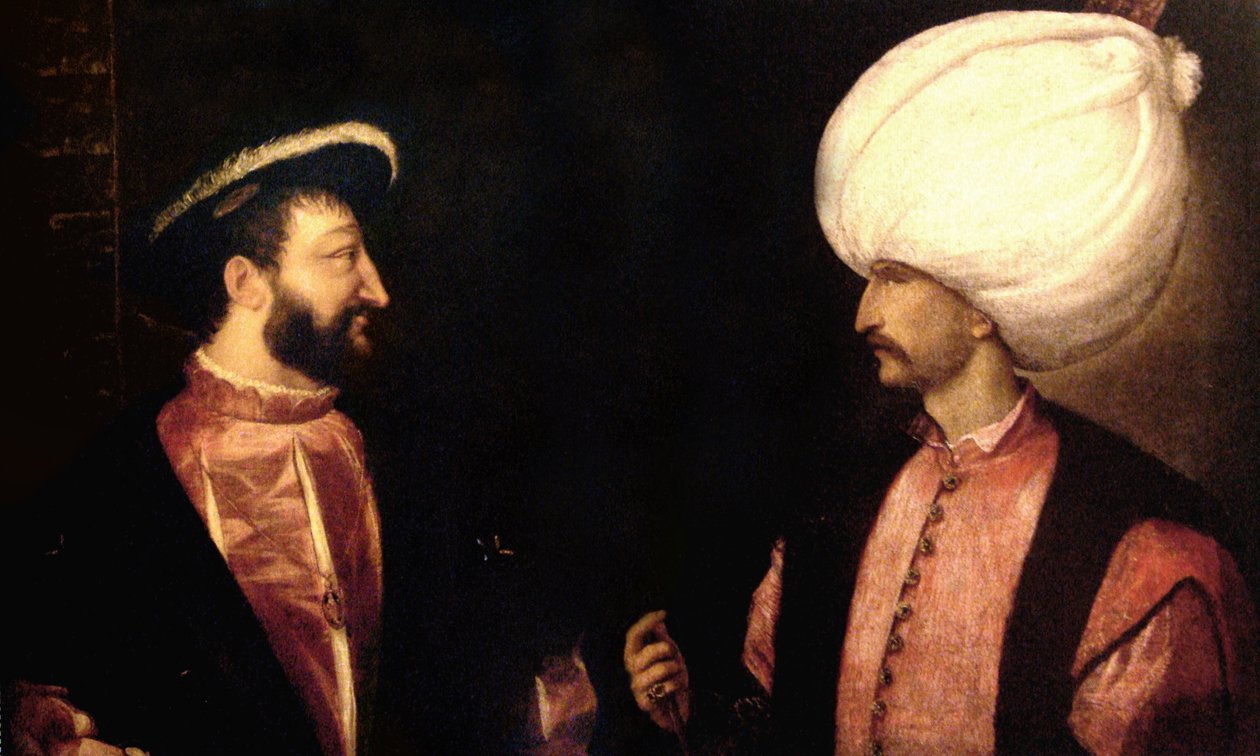 François I ve Kanuni Sultan Süleyman by Tiziano Vecelli