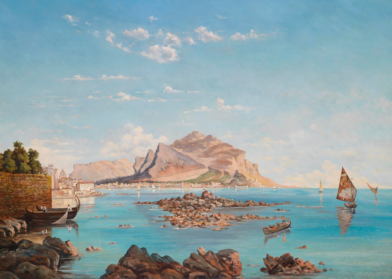 Monte Pellegrino ile Palermo manzarası by Unknown