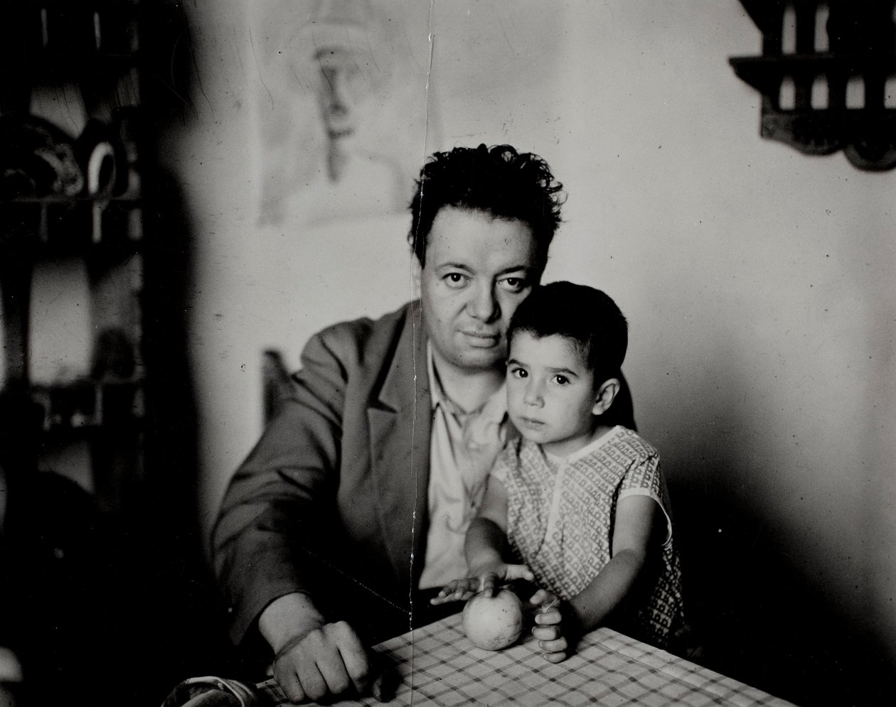 Diego Rivera ve kızı Guadalupe Rivera Marín by Unknown