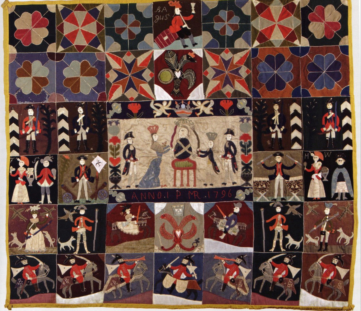 Aileyi tasvir eden lekeli halı by Unknown