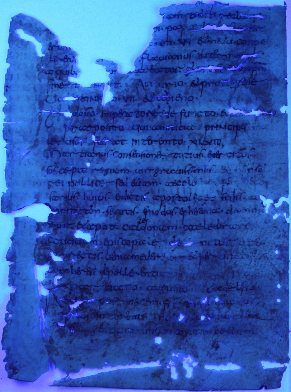 folio 2 verso of the codex (palimpsest) by Unknown