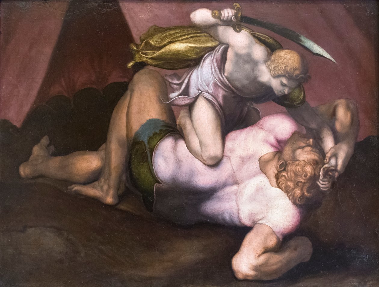 David ve Goliath by (1509 66) Daniele da Volterra
