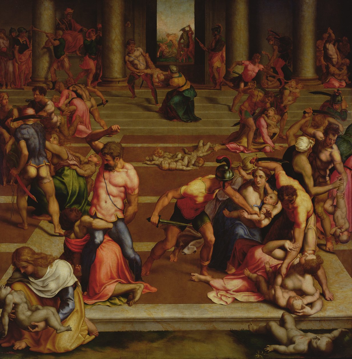 Masumların Katliamı (panelde öfke) by (1509 66) Daniele da Volterra