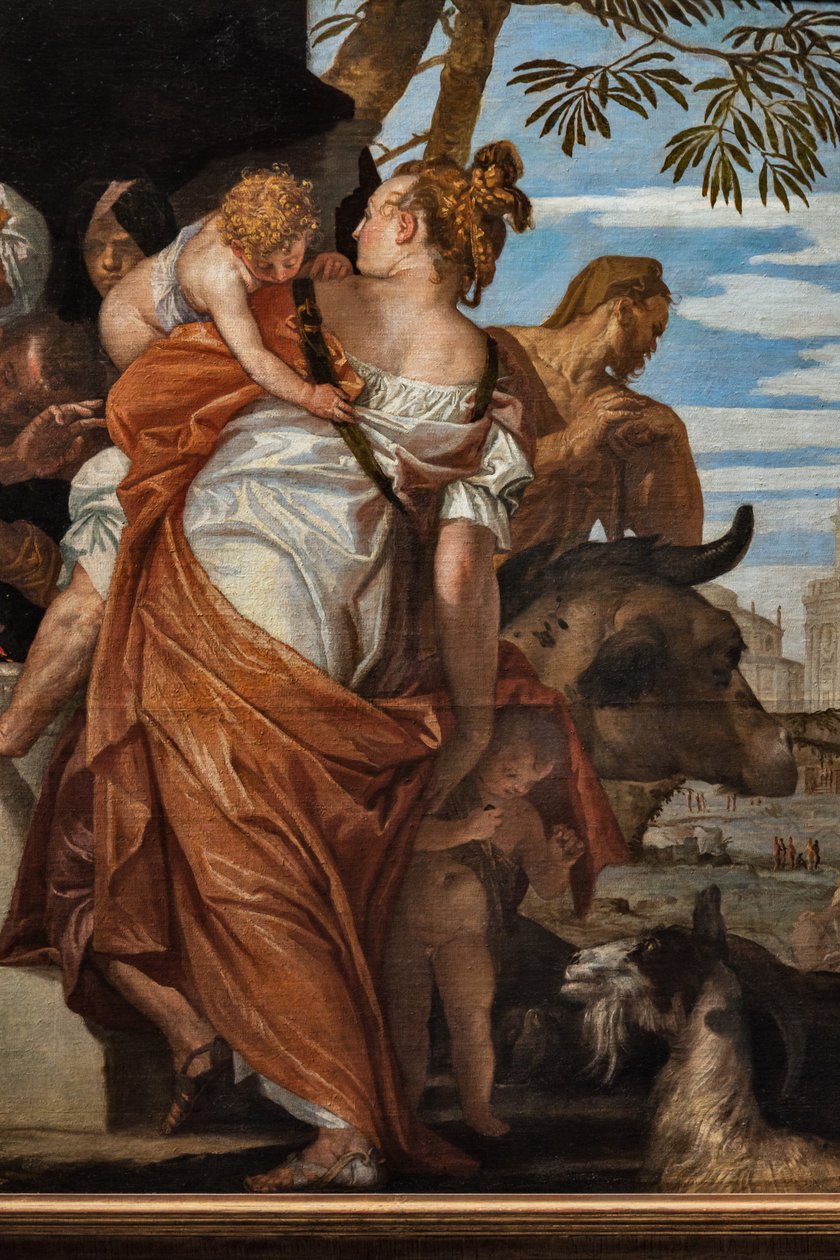David'in meshedilmesi, detay by (1528 88) Veronese