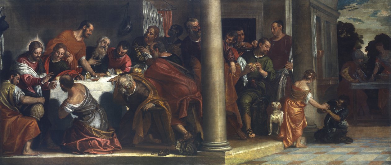 Son Akşam Yemeği, c.1580 (tuval üzerine yağlı boya) by Veronese