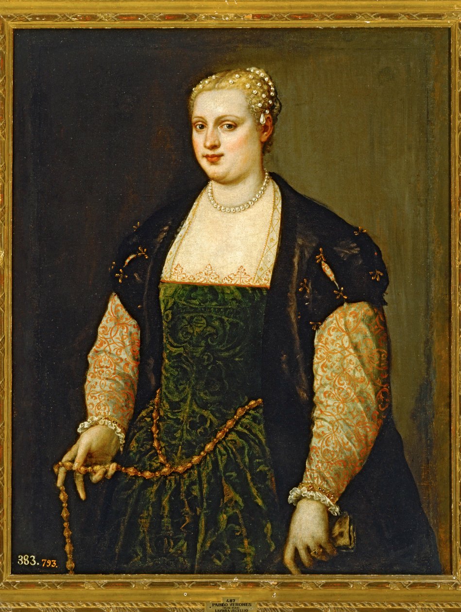 Lavinia Vecellio ... (tuval üzerine resim) by (1528-88) Veronese