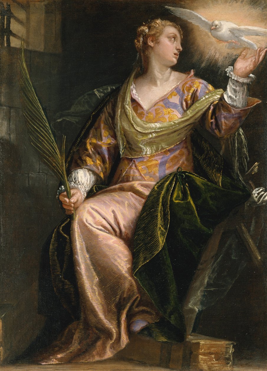 Hapishanedeki İskenderiyeli Aziz Catherine, c.1580-5 (tuval üzerine yağlı boya) by Veronese