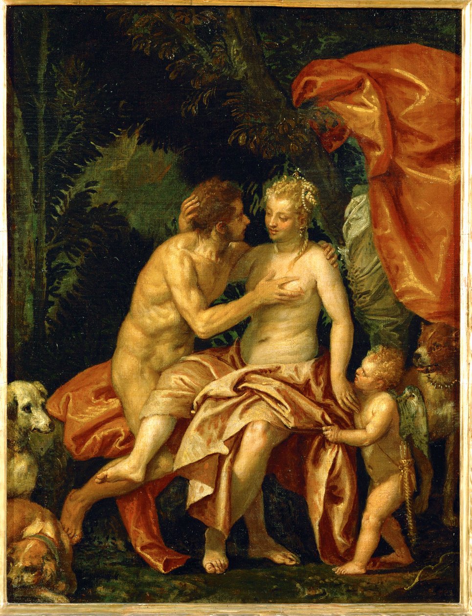 Venüs ve Adonis (tuval üzerine yağlıboya) by (1528-88) Veronese