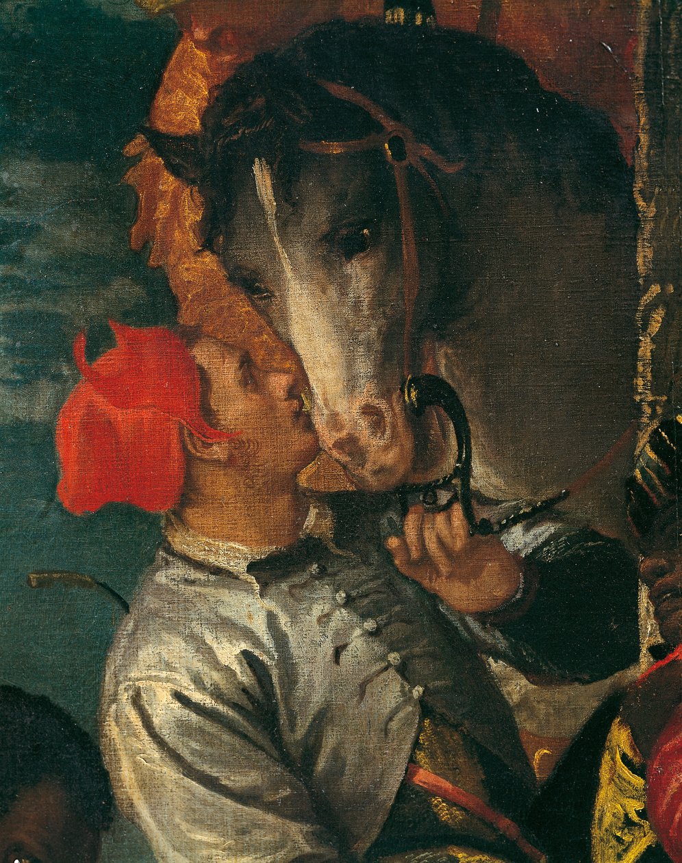 Damat figürü, Magi'nin Hayranlığı'ndan detay, Paolo Caliari, Veronese olarak bilinir (1528-1588), tuval üzerine yağlı boya, 355x320 cm by (1528 88) Veronese