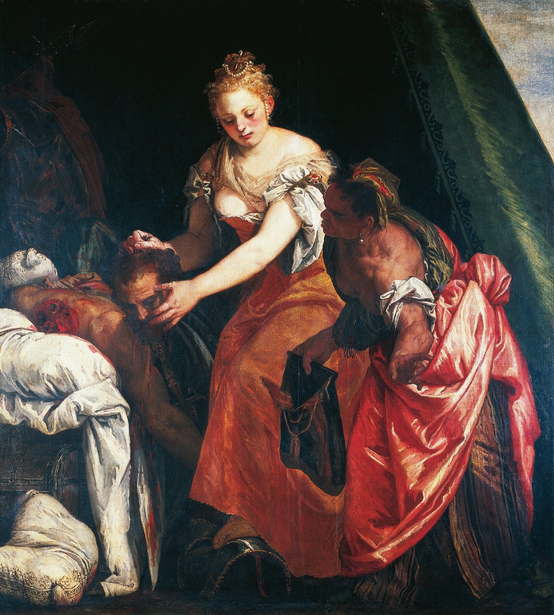 Holofernes'in başı olan Judith (tuval üzerine yağlı boya) by (1528 88) Veronese