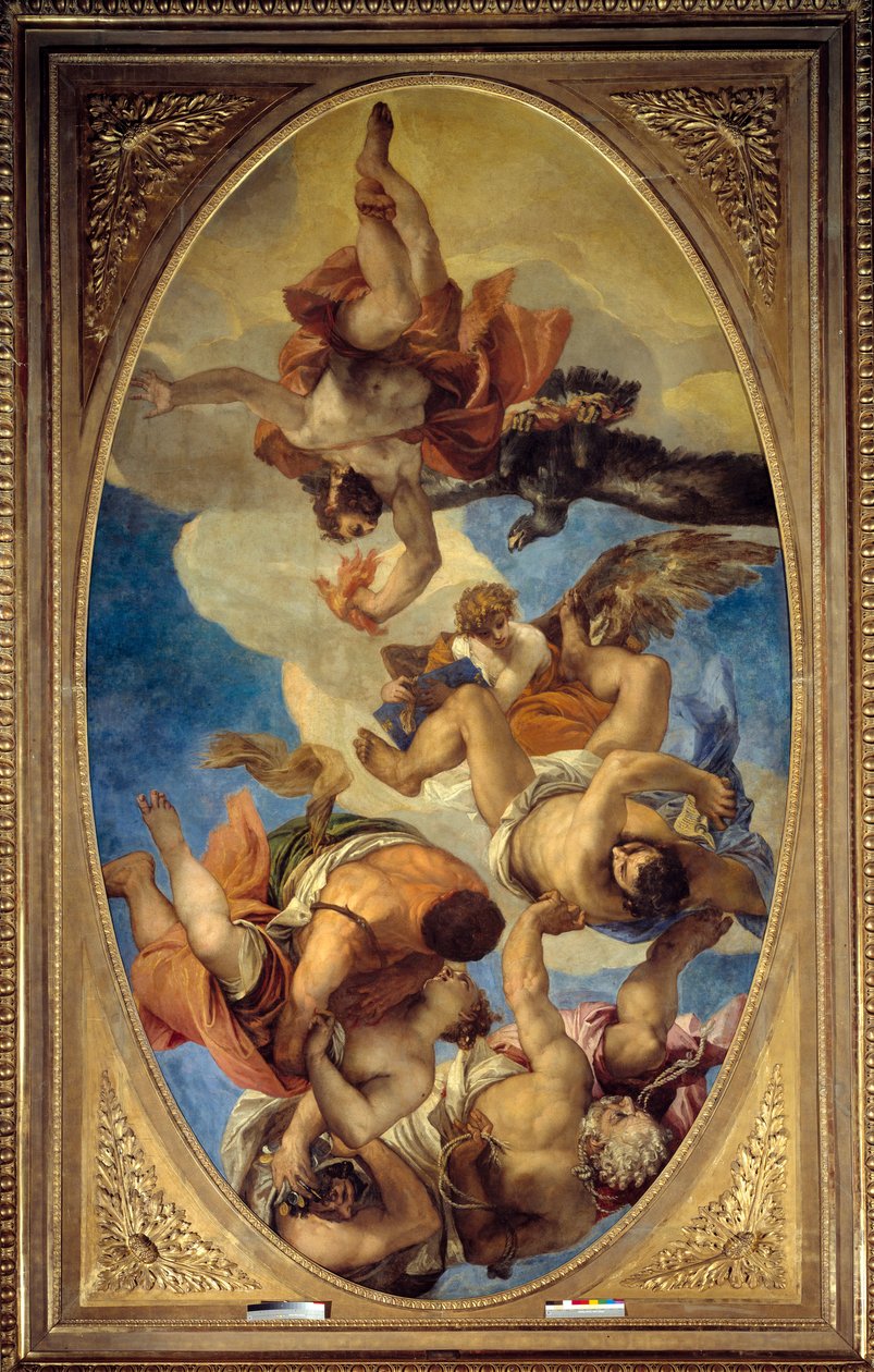 Jüpiter kötülükleri yıldırıyor Resim Paolo Veronese (1528-1588) by Veronese