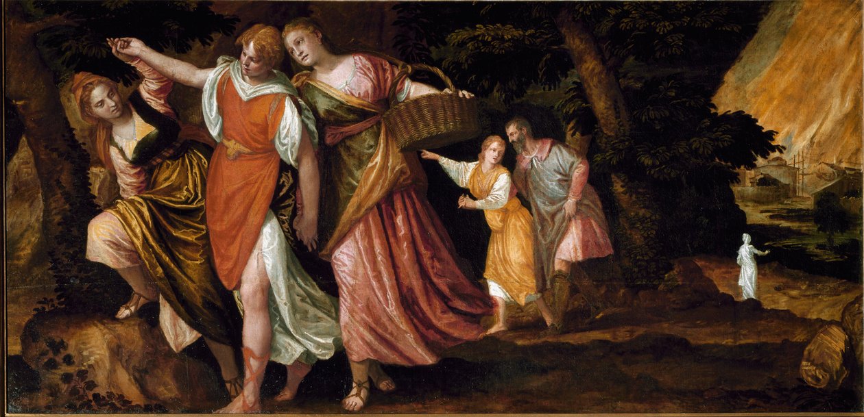 Loth ve kızları (Resim, c.1580) by Veronese