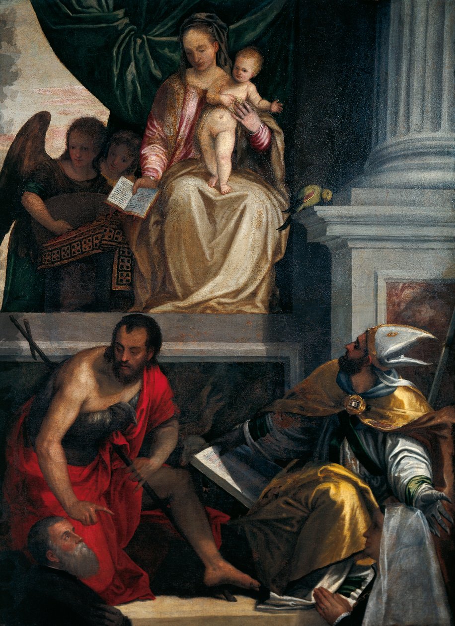 Bevilacqua Tembel Bağışçılarla Madonna ve Azizler by (1528 88) Veronese