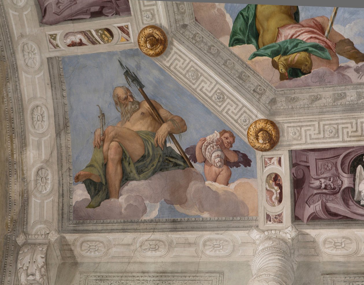 Veronese, fresk, Villa Barbaro, Maser, İtalya olarak bilinen Paolo Caliari by Veronese