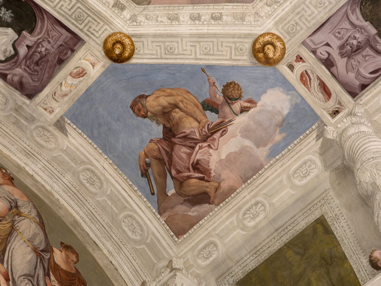 Veronese, fresk, Villa Barbaro, Maser, İtalya olarak bilinen Paolo Caliari by Veronese
