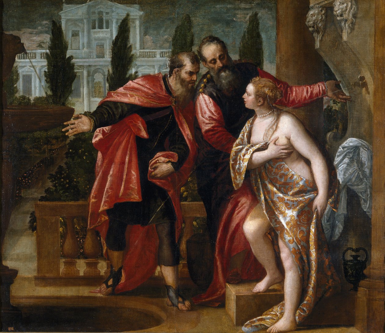 Suzanne et les vieillards - Susannah ve Yaşlılar - Veronese, Paolo (1528-1588) - c. 1580 - Tuval üzerine yağlı boya - 151x177 - Museo del Prado, Madrid by Veronese