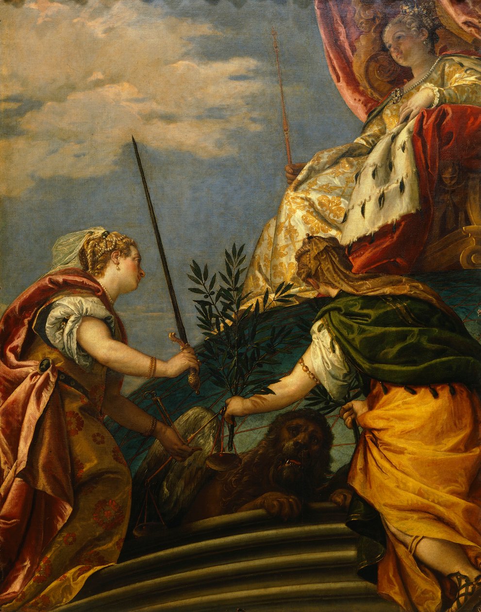 Paolo Caliari'nin Veronese (1528-1588) olarak bilinen eseri, ihtişam ve barış arasında Venedik, tuval üzerine yağlı boya by (1528-88) Veronese