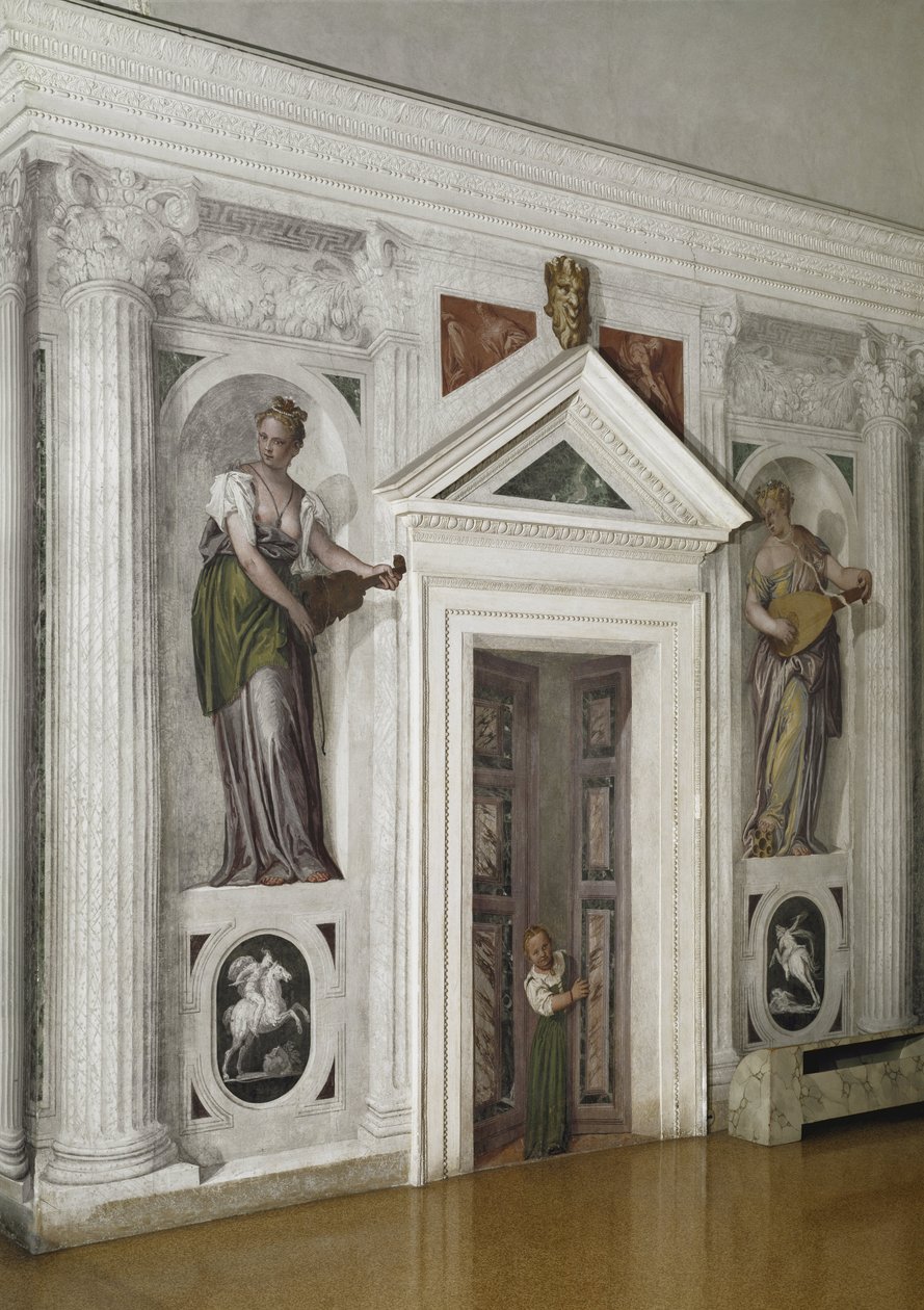 1561 dolaylarında haç odasının görünümü (çapraz oda), (fresk) by Veronese