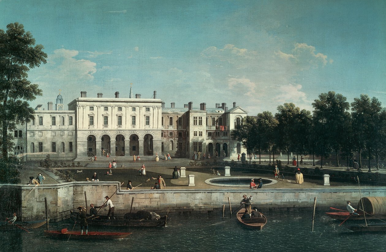Thames Nehri üzerindeki Eski Somerset Evi by (1697 1768) Canaletto